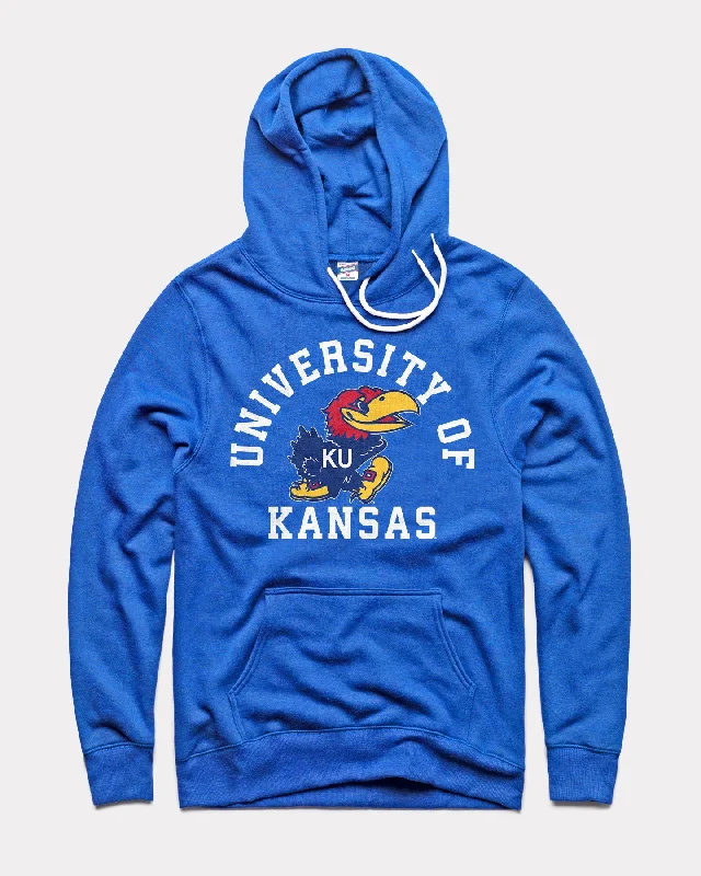 Fashionable Prints Kansas Jayhawks Number One Royal Hoodie