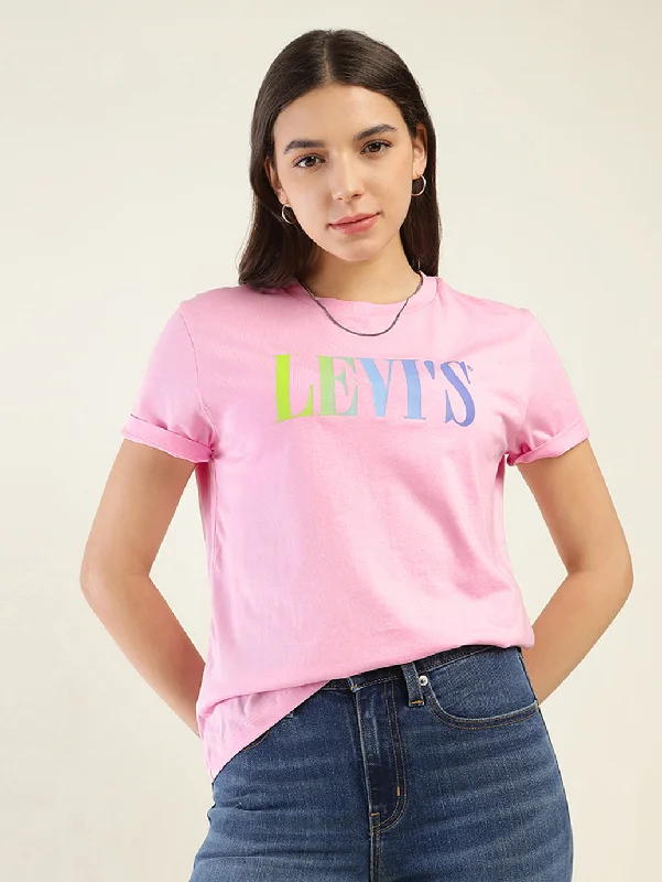 Fashion Expert Women's Brand Logo Relaxed Fit T-shirt