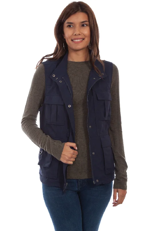 Basic Version Scully Womens Midnight Sky Nylon Multi-Pocket Vest