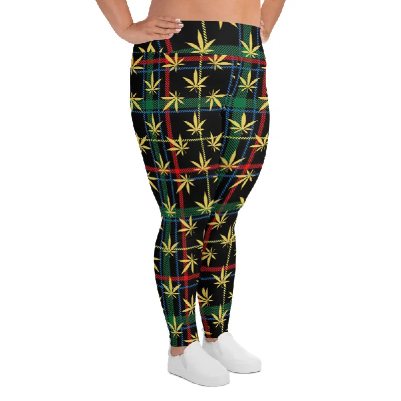 British Style Plaid Plus Size Leggings