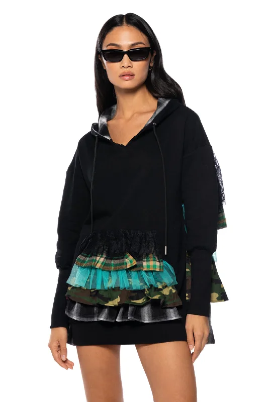Refreshing Design RUFFLE MY FEATHERS SWEATSHIRT DRESS