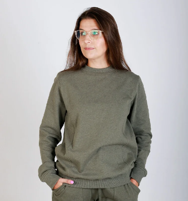 Personalized Wear CORE PANEL-CREW-RCVC-OLIVE MEL