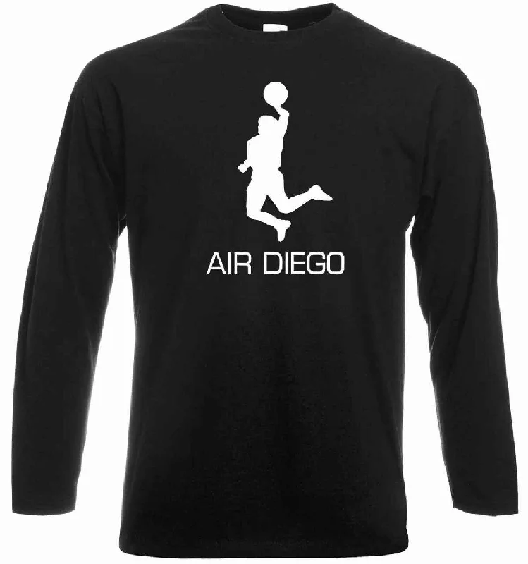 Luxury Customization Air Diego Maradona Argentina T-Shirt Men's Long Sleeve Football World Cup Soccer Luxury Customization Air Diego Maradona Argentina T-Shirt Men's Long Sleeve Football World Cup Soccer