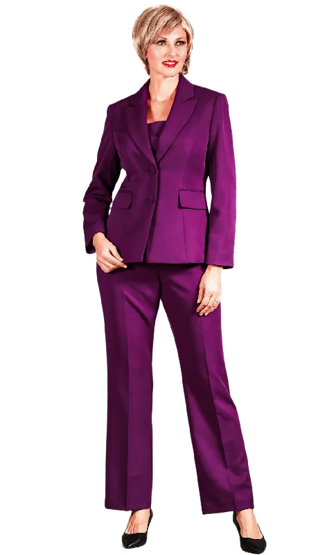 Lace Design Giovanna Pant Suit S0740-Purple