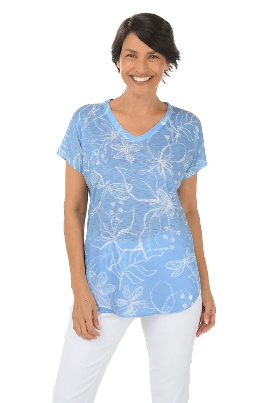 Advanced Design Darling Short Sleeve Slub Knit Top