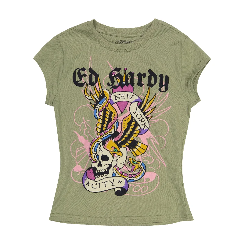 New Products NYC Skull Cap Sleeve Tee