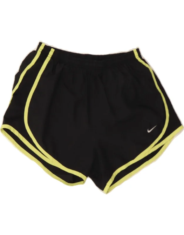 Celebrity Style NIKE Womens Dri Fit Sport Shorts UK 10 Small  Black Polyester
