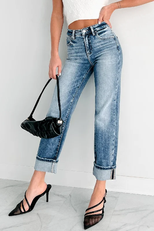 Leisure Sports Artemis High Rise Tummy Control Risen Straight Leg Jeans (Dark)