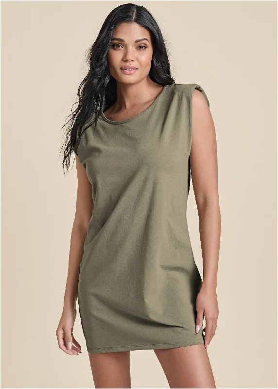 Must-have For Autumn And Winter Easy Shift Dress - Olive