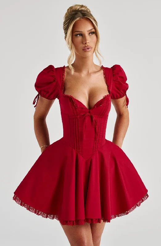 Practical Style Annie Mini Dress - Red