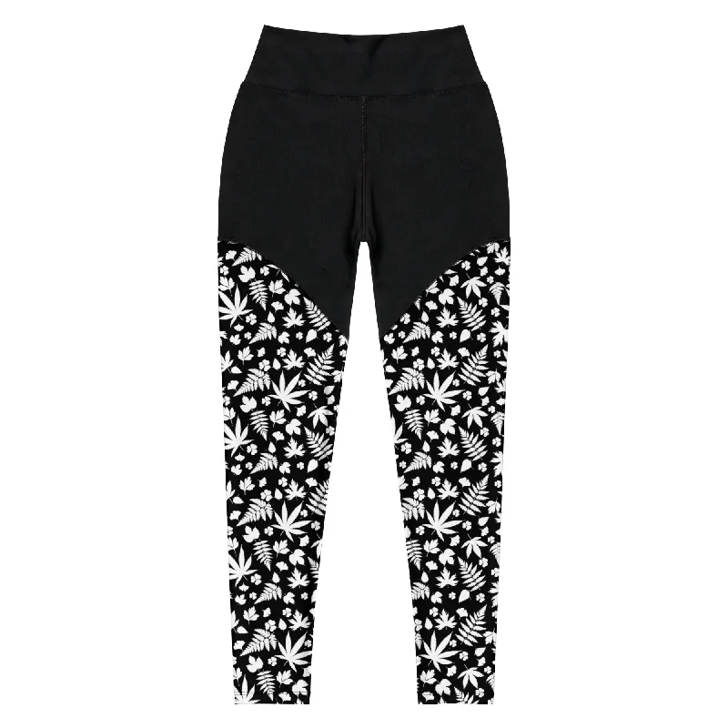 Leisure Sports White Leaf Sports Leggings