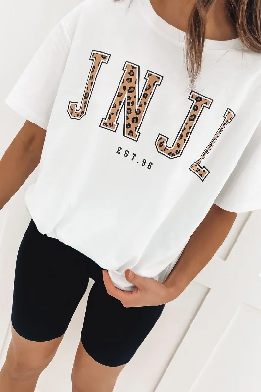 Integrated Design Collegiate Leopard Tee White