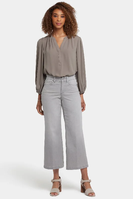 Basic Version Waist-Match™ Teresa Wide Leg Ankle Jeans - Grenada Mist