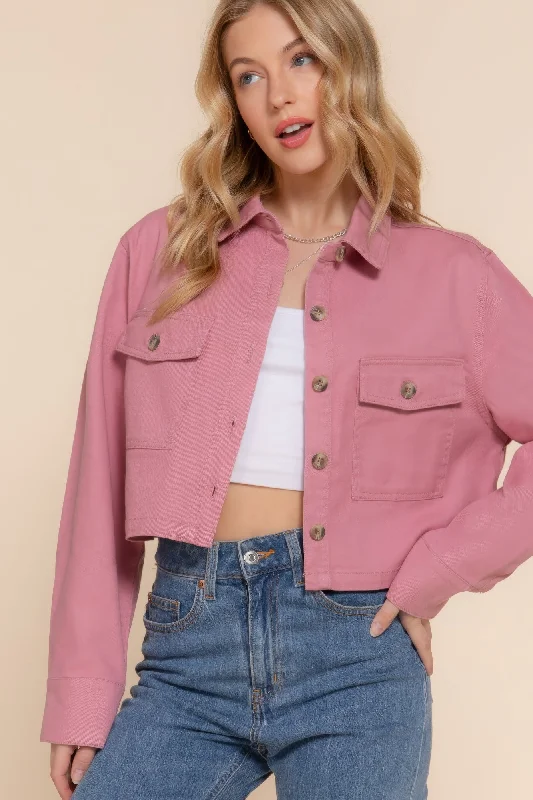 Perfect Tailoring Cotton Twill Short Shacket