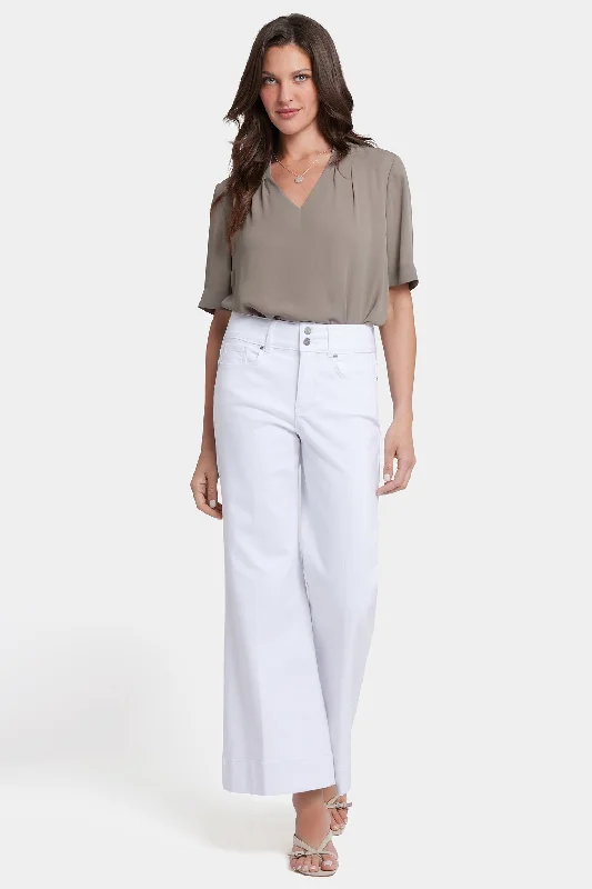New Products Mia Palazzo Ankle Jeans - Optic White