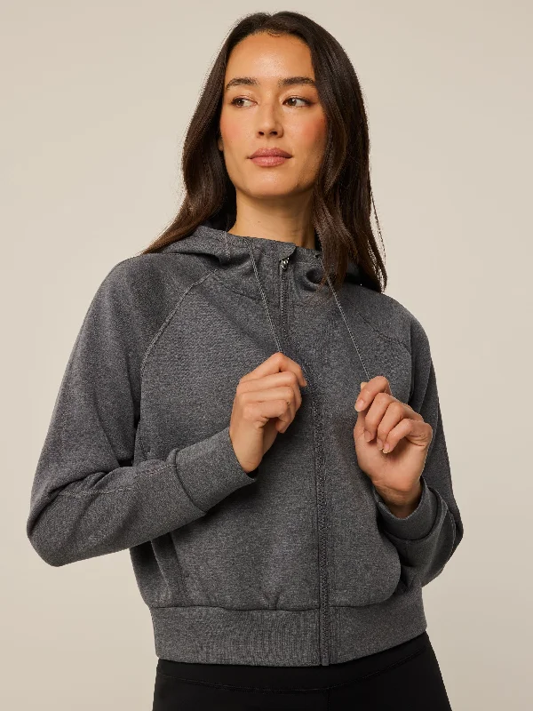 Fashion And Simplicity Kristina Melange Full-Zip Hoodie