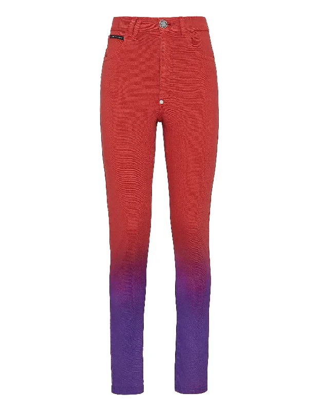 Fresh And Elegant Denim Trousers Super High Waist Jegging