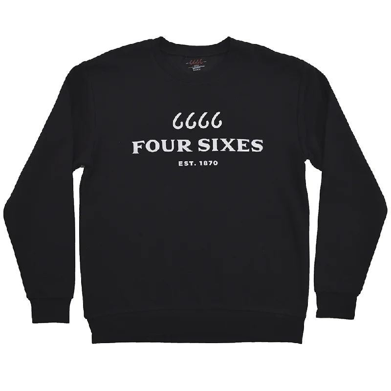 Classic Style Crewneck Sweatshirt - Black w/ White Logo