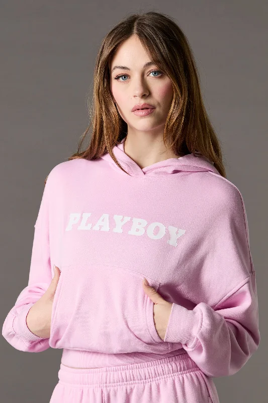 Minimal Style Playboy Graphic Hoodie