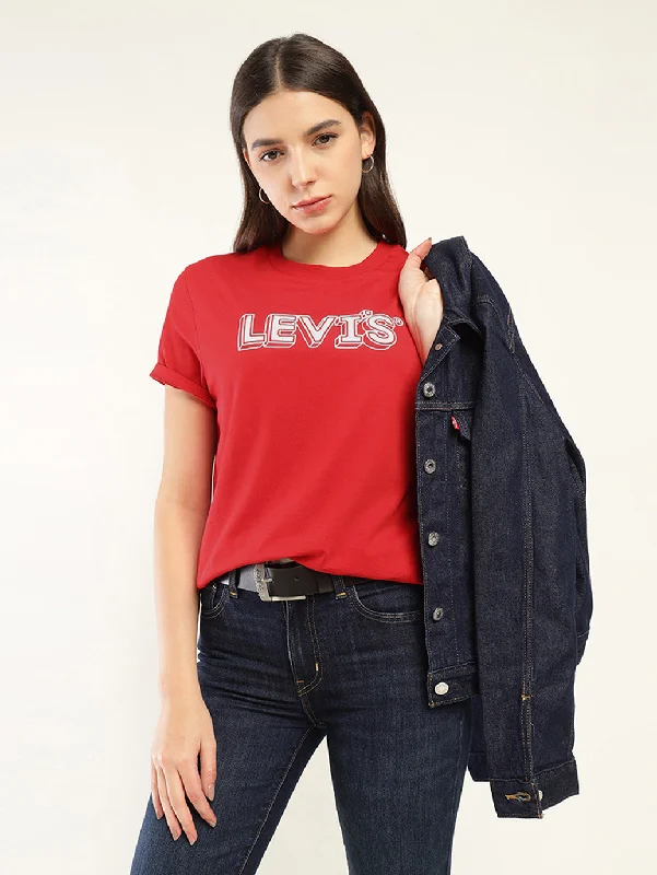 Must-have For Autumn And Winter Women's Brand Logo Relaxed Fit T-shirt