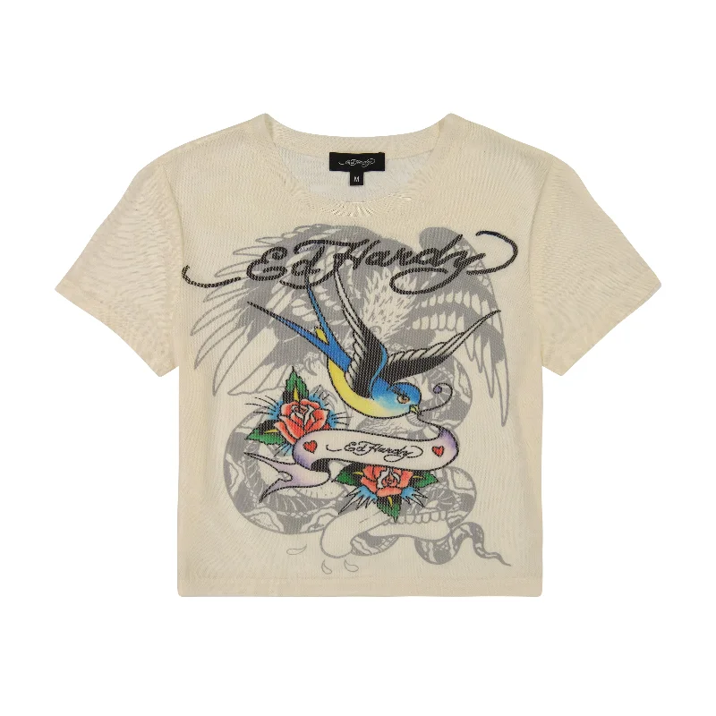 Personal Charm Mesh Swallow Baby Tee