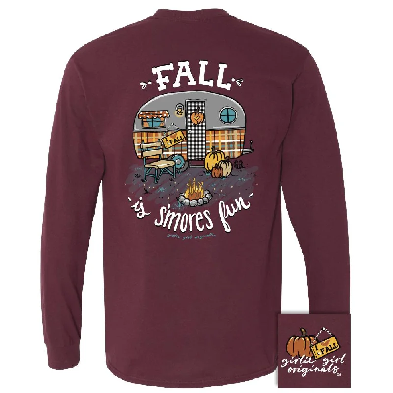 Fresh And Fashionable Fall S'more Fun - Maroon LS-2442