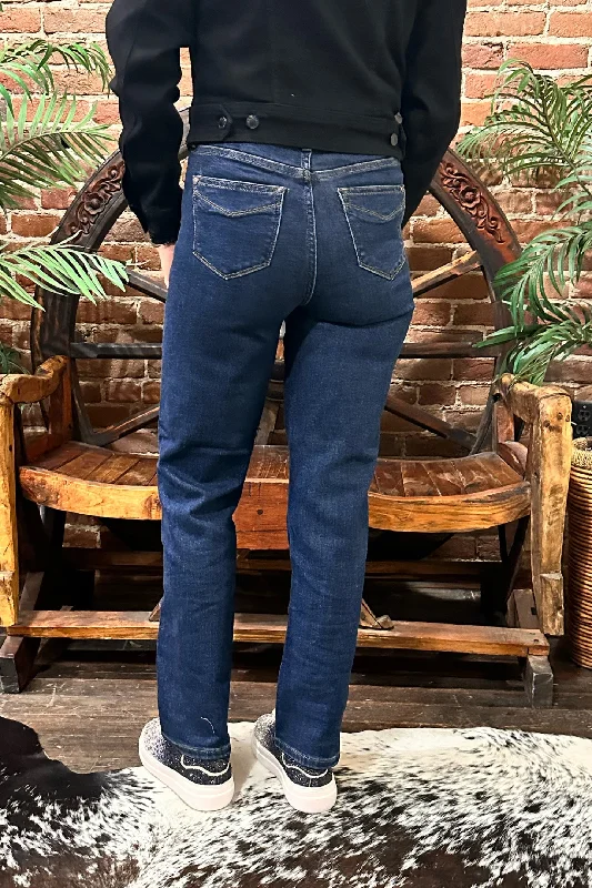 Editorial Design Tummy Control High Rise Straight Jeans by Judy Blue