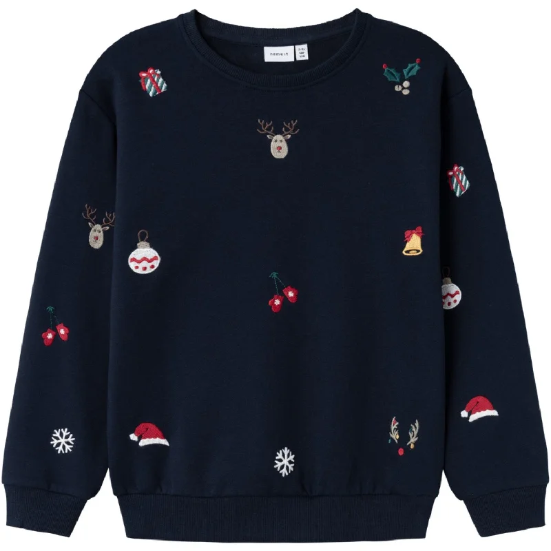 Retro Prints Name It Dark Sapphire Rkringle Regular Sweatshirt