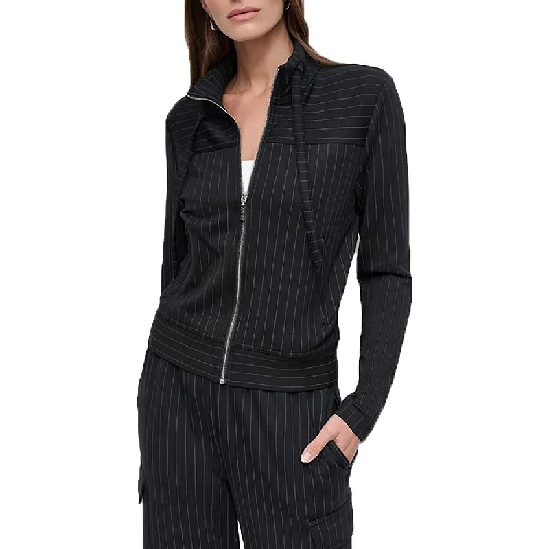 High-end Customization Womens Striped Modal Zip-Up Jacket