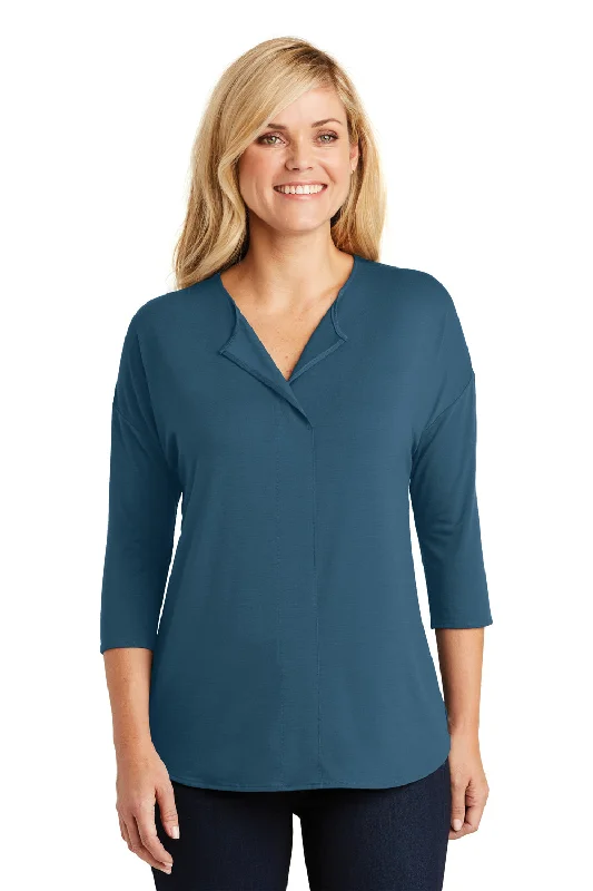 Goddess Outfit Port Authority Womens Concept Jersey 3/4 Sleeve V-Neck T-Shirt - Dusty Blue - Closeout Goddess Outfit Port Authority Womens Concept Jersey 3/4 Sleeve V-Neck T-Shirt - Dusty Blue - Closeout