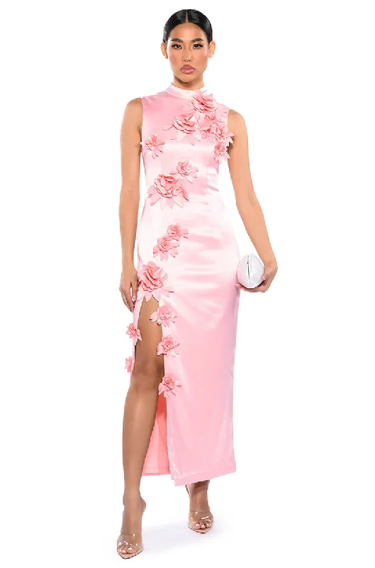Energy Wear GENEVIEVE FLORAL MAXI DRESS WITH SLIT