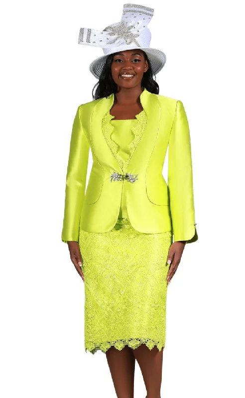 Luxury Fashion Giovanna Church Suit G1229-Lemon