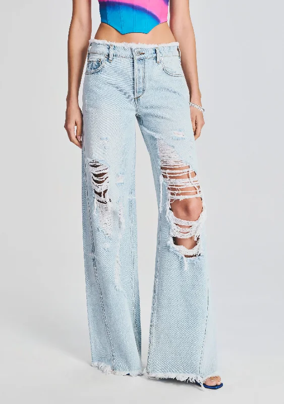 Comfortable Fashion Mountain Wide Leg Jean