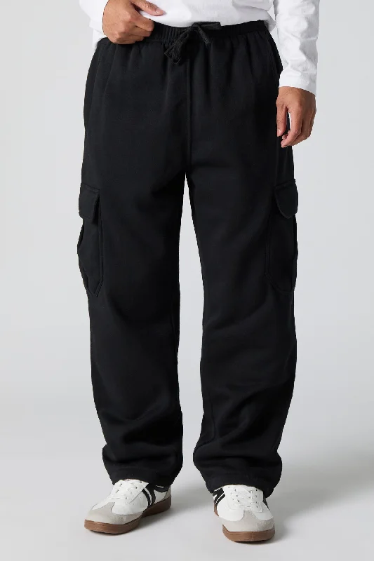 Celebrity Style Fleece Cargo Sweatpant