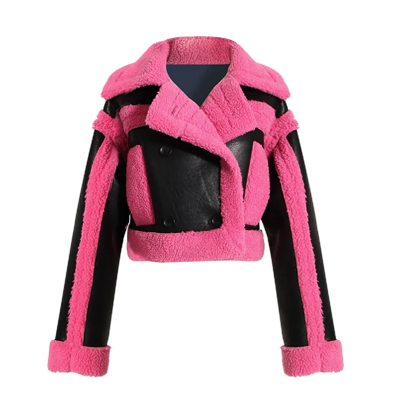 American Style Designed Motorcycle Artificial Fur Jackets