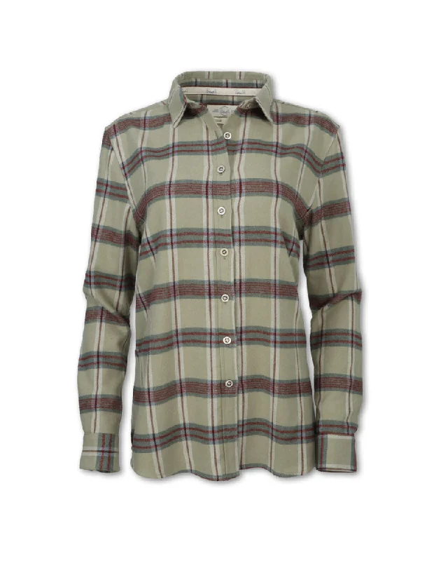 Sports Style WOMEN'S SAGE PLAID FLANNEL