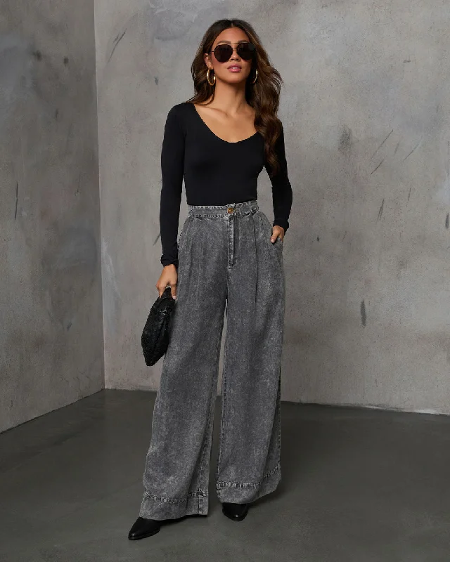 Luxury Classic Kinslei High Rise Wide Leg Pants