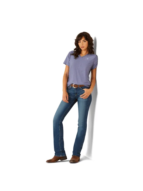 Celebrity Style Ladies Laguna Short Sleeve V Neck T-Shirt - Ariat