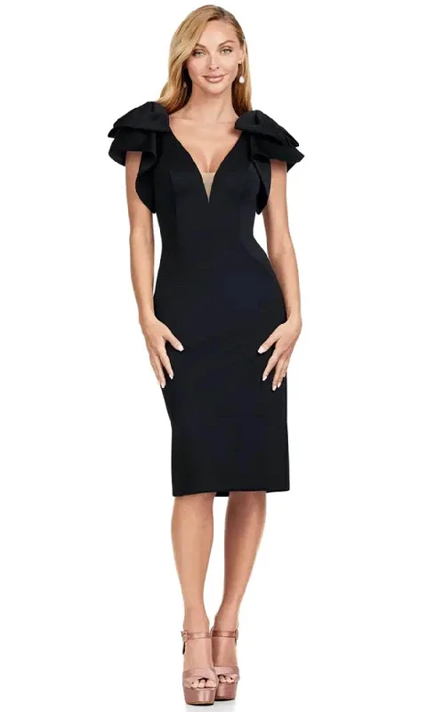Comfortable Wear Ashley Lauren 4656 - Bow Accent Scuba Dress