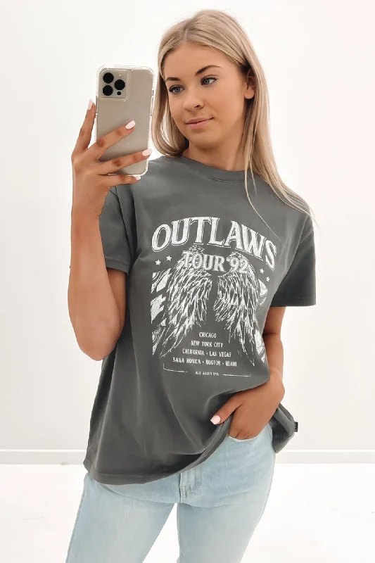 Fashion And Simplicity Outlaws Tee Charcoal