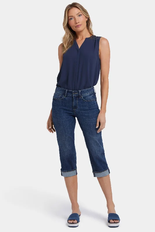 Fashion And Simplicity Marilyn Straight Crop Jeans - Rio Rapids