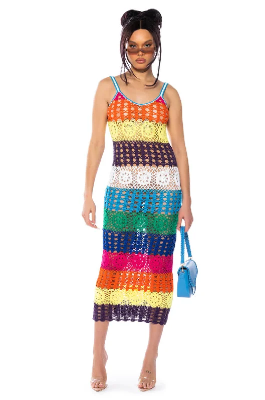 Casual Choice SUNKISSED GODDESS LOW BACK KNIT MAXI DRESS