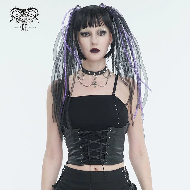 Personalized Wear Women's Punk Strappy Splice Tank Top