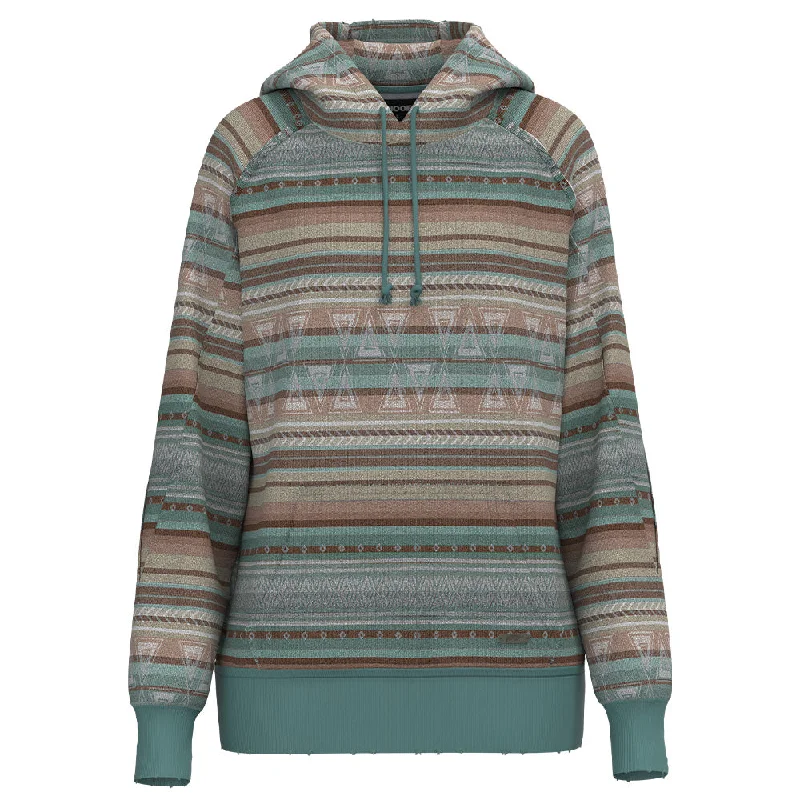 Fashion Must-have "The Distressed" Turquoise /Serape Hoody