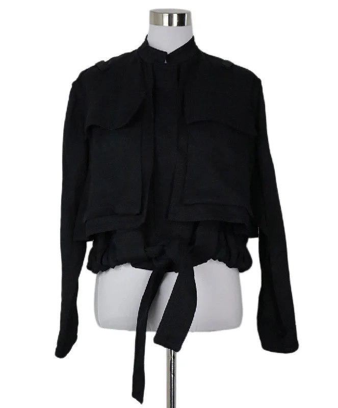 High-end Customization Tom Ford Black Cotton Jacket sz 2