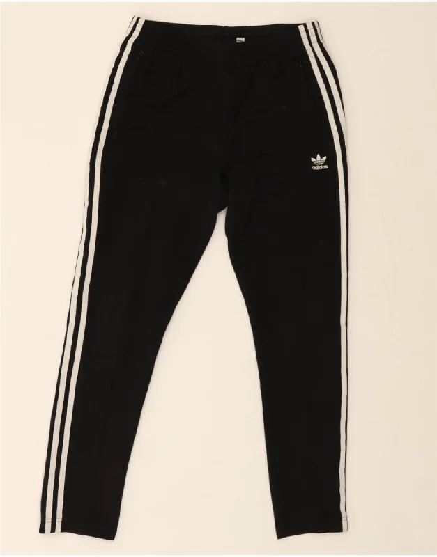 High-quality Design ADIDAS Womens Tracksuit Trousers UK 12 Medium Black Polyester