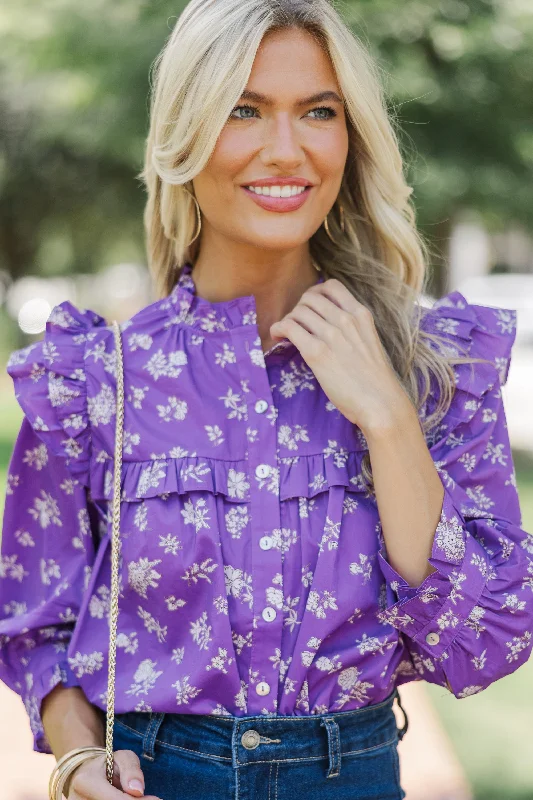 Floral Prints Pinch: Found Me Purple Floral Blouse