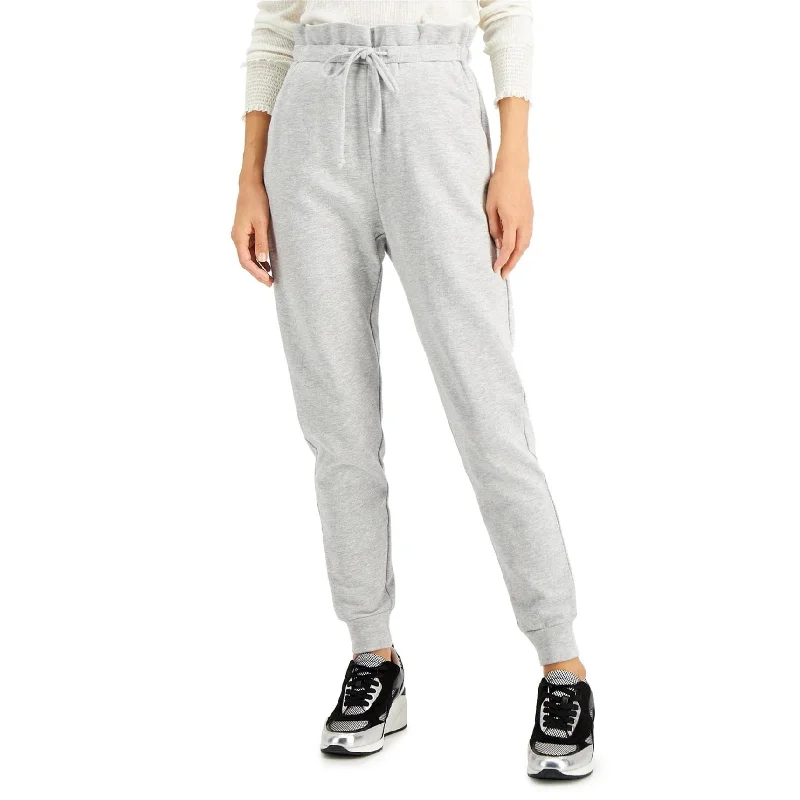 Unique Fashion I-N-C Womens Drawstring Athletic Jogger Pants, Grey, X-Large