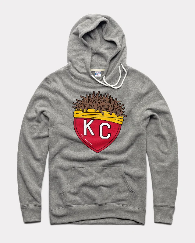 Must-have For Autumn And Winter Franchise KC Heart Vintage Grey Hoodie