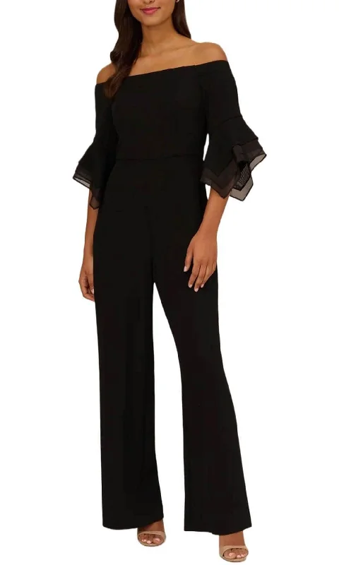 High-quality Design Adrianna Papell AP1E209617 - Flounce Sleeve Jumpsuit